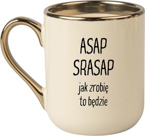 Bögre Elegáns Bézs Arany Rant Vicces Ajándék Asap Srasap Iroda Korpo