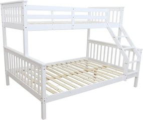 Emeletes, kinyitható ágy , fehér, BAGIRA