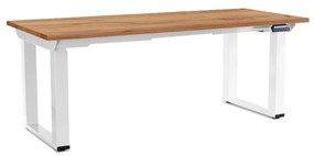 OfficeTech Strong állítható magasságú asztal 180 x 80 cm, fehér alap, craft tölgy