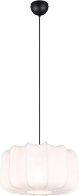 Fehér fém függőlámpa textil búrával ø 40 cm Madleine – Reality