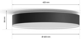 Philips - dimmelhető LED mennyezeti lámpa Hue ENRAVE L LED/33,5W/230V fekete+ távirányító