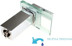 Álló mosdócsaptelep EYN XL8002 vízeséskifolyóval és LED-világítással, többféle króm és átlátszó kivitelben