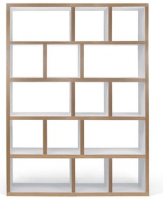 Fehér-natúr színű könyvespolc 150x198 cm Berlin – TemaHome