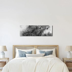 Kép - Akvarell papagájok (órával) (90x30 cm)