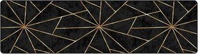vidaXL fekete-arany mosható csúszásgátló szőnyeg 80 x 300 cm