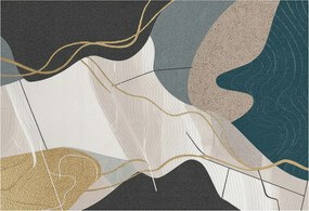 Divatos Flizelin Tapéta Fali Furnér Absztrakt Formák 152x104 Ragasztó