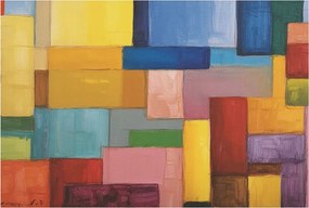 Fotótapéta Fali ragasztó készlet Színes téglalapok 104x70 Ragasztó