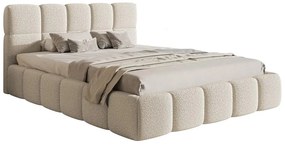 Franciaágy 140 cm Cirsten 140B (ágyráccsal) (világos bézs). 1099527