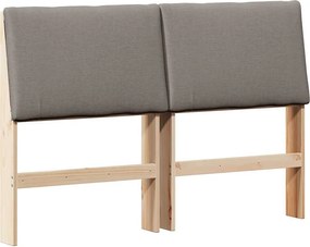 vidaXL Kárpitozott fejtámla Tópszínű 160 cm Tömör fenyőfa