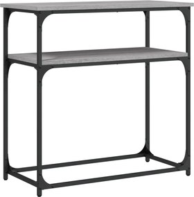 vidaXL szürke sonoma színű szerelt fa konzolasztal 75x35,5x75 cm