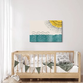 Kép - Absztrakt festmény a strandról N⁰1 (90x60 cm)