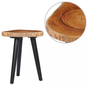 tömör tíkfa dohányzóasztal 40 x 45 cm