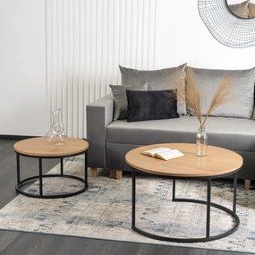 Dohányzóasztal szett DELIA MAX tölgy arany