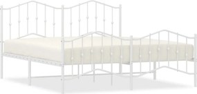 vidaXL fehér fém ágykeret fej- és lábtámlával 183 x 213 cm