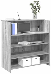 recepciós pult szürke sonoma 100x50x103,5 cm szerelt fa