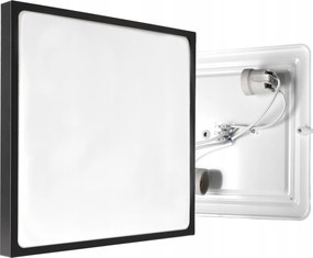 Mennyezeti lámpa Led plafon 2X E27 négyzet fekete