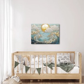 Kép - 3D gyöngyök az óceánban (70x50 cm)
