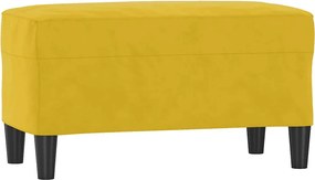 vidaXL sárga bársony pad 70x35x41 cm