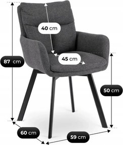 CORTADO forgószék, sötétszürke