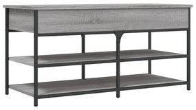 szürke sonoma színű szerelt fa cipőpolc 100 x 42,5 x 50 cm