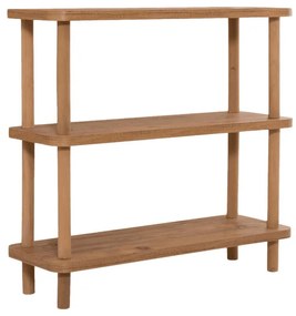 Natúr színű könyvespolc borovi fenyő dekorral 80x75 cm Step – Kalune Design