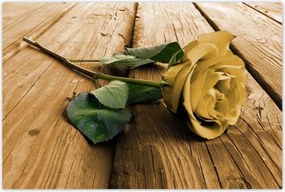 Poszterek 120x80 Rózsa a deszkákon