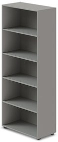 Magas szekrény TopOffice Premium 79,8 x 40,4 x 196,5 cm, szürke