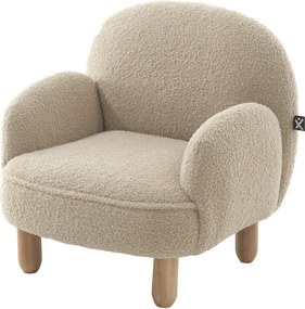 Bézs buklé gyerek fotel Rocky – Vipack