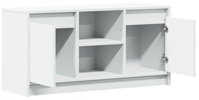 fehér szerelt fa TV-szekrény LED-ekkel 100 x 34 x 50 cm