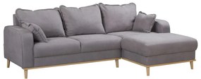Szürke sarokkanapé (jobb oldali) Beata – Ropez