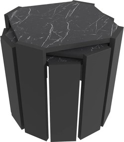 Dohányzóasztal lori - black, marble