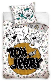 Tom és Jerry White ágyneműhuzat 140×200cm, 70x90 cm