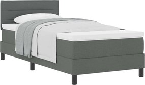 vidaXL Boxrugós ágy matracmal Sötétszürke 80 x 200 cm szövet
