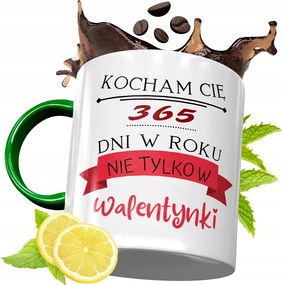 Zöld Bögre Valentin Napra Szerelmeseknek fényképes nyomtatással