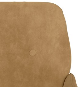 vidaXL barna bársonypad 108x79x79 cm