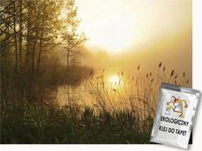 Fotótapéta Flizelina Tájkép Természet Reggel Hajnal Nap Tó 250x175 ragasztó