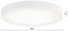 CLEO LED mennyezeti lámpa 96W, 230V, 4000K, 80 cm, fehér