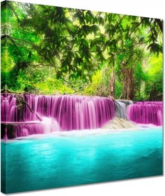 Vászonkép 30x30 Színes tájkép Vízesés