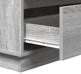 Éjjeli szekrény LED világítással Szürke Sonoma 71x34,5x75 cm MDF