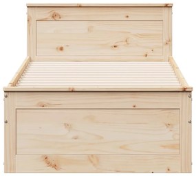 tömör fenyőfa ágy matrac nélkül fejtámlával 100 x 200 cm