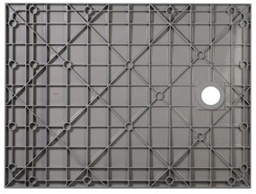Erga Hyper, SMC zuhanytálca 100x80x2,6 cm + szifon, matt szürke, ERG-V06-SMC-8010S-GR