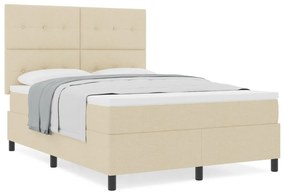 Box Spring Ágy Matraccal Krém 140x200 cm Szövet
