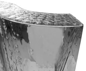 ezüstszínű rozsdamentes acél kerti szökőkút 60,2x37x122,1 cm