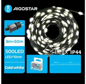 Aigostar - LED kültéri karácsonyi fényfüzér 500xLED/8 funkció 53m IP44 hideg fehér