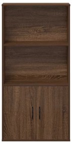 barna tölgy színű szerelt fa könyvespolc 60x24x120 cm