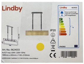 Lindby Lindby - Dimmelhető csillár zsinóron MARIAT 4xE27/60W/230V LW0889