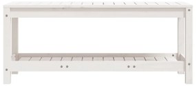 fehér tömör fenyőfa kerti pad 108x35x45 cm