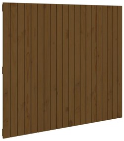mézbarna tömör fenyőfa fali fejtámla 127,5x3x110 cm
