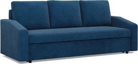 Zeus kanapéágy, kordbársony, hab töltet, döntött kartámasz, kék