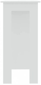 fehér szerelt fa bárasztal polccal 102 x 50 x 103,5 cm